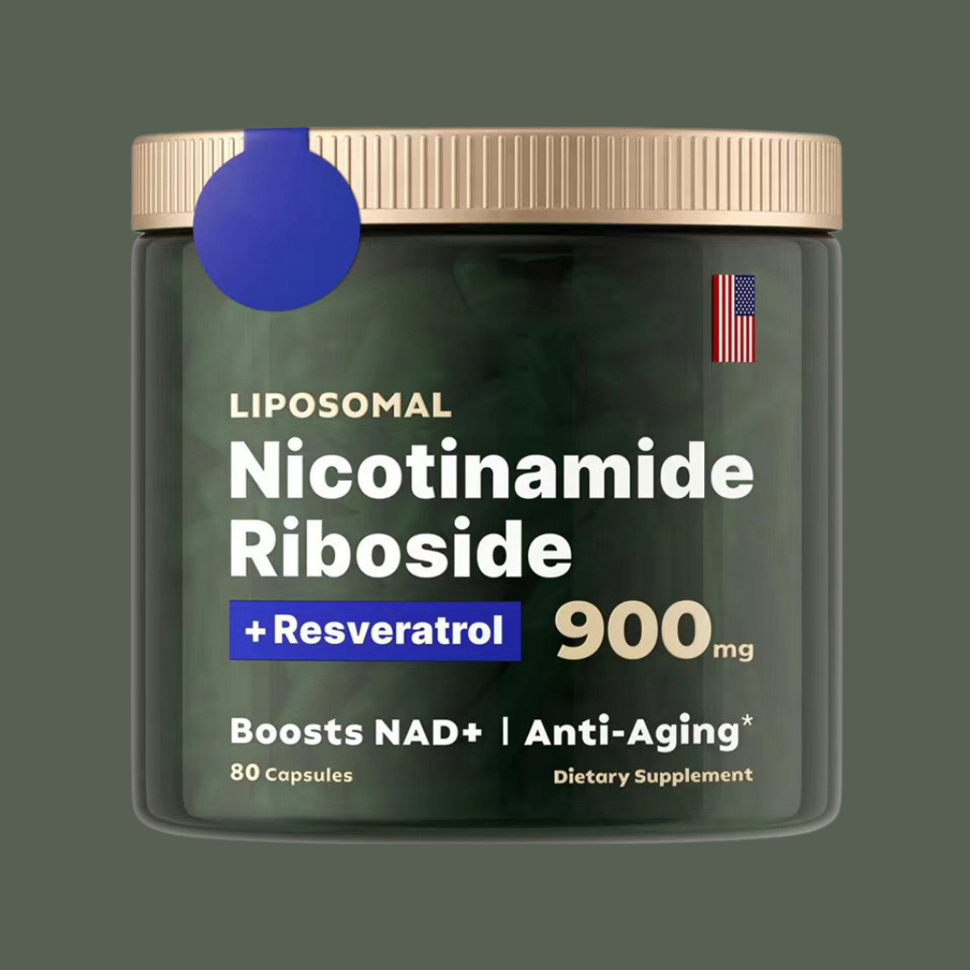 NR900 NAD+ Supplement with Nicotinamide Riboside, Resveratrol, Quercetin - Supports Skin Aging, Energy, Focus - 80 Capsules